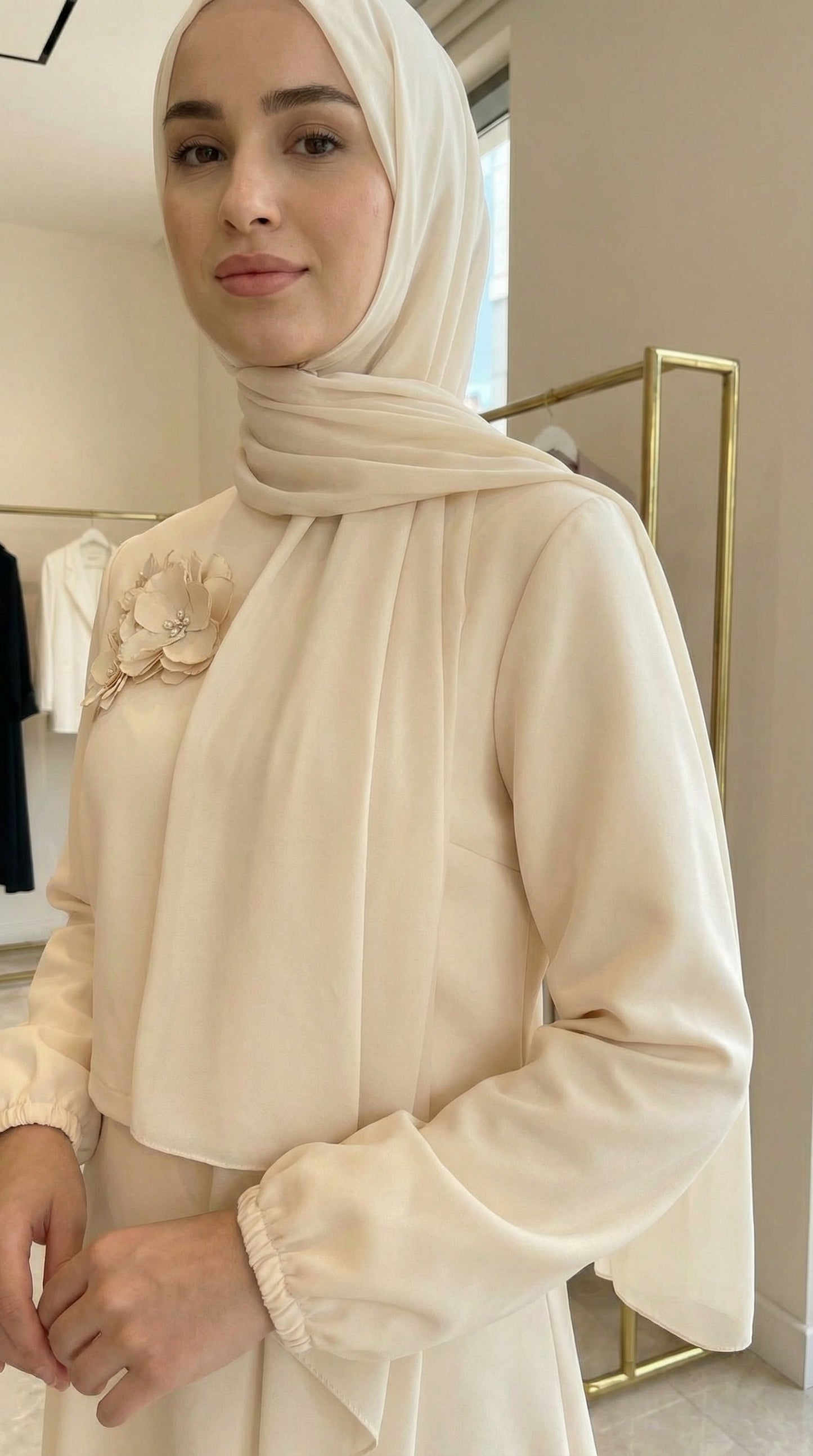 Anka Ekru Gül Detaylı Takım