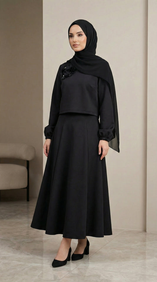 Anka Siyah Gül Detaylı Takım