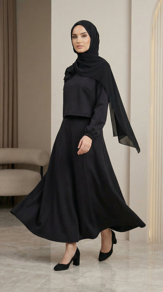 Anka Siyah Gül Detaylı Takım