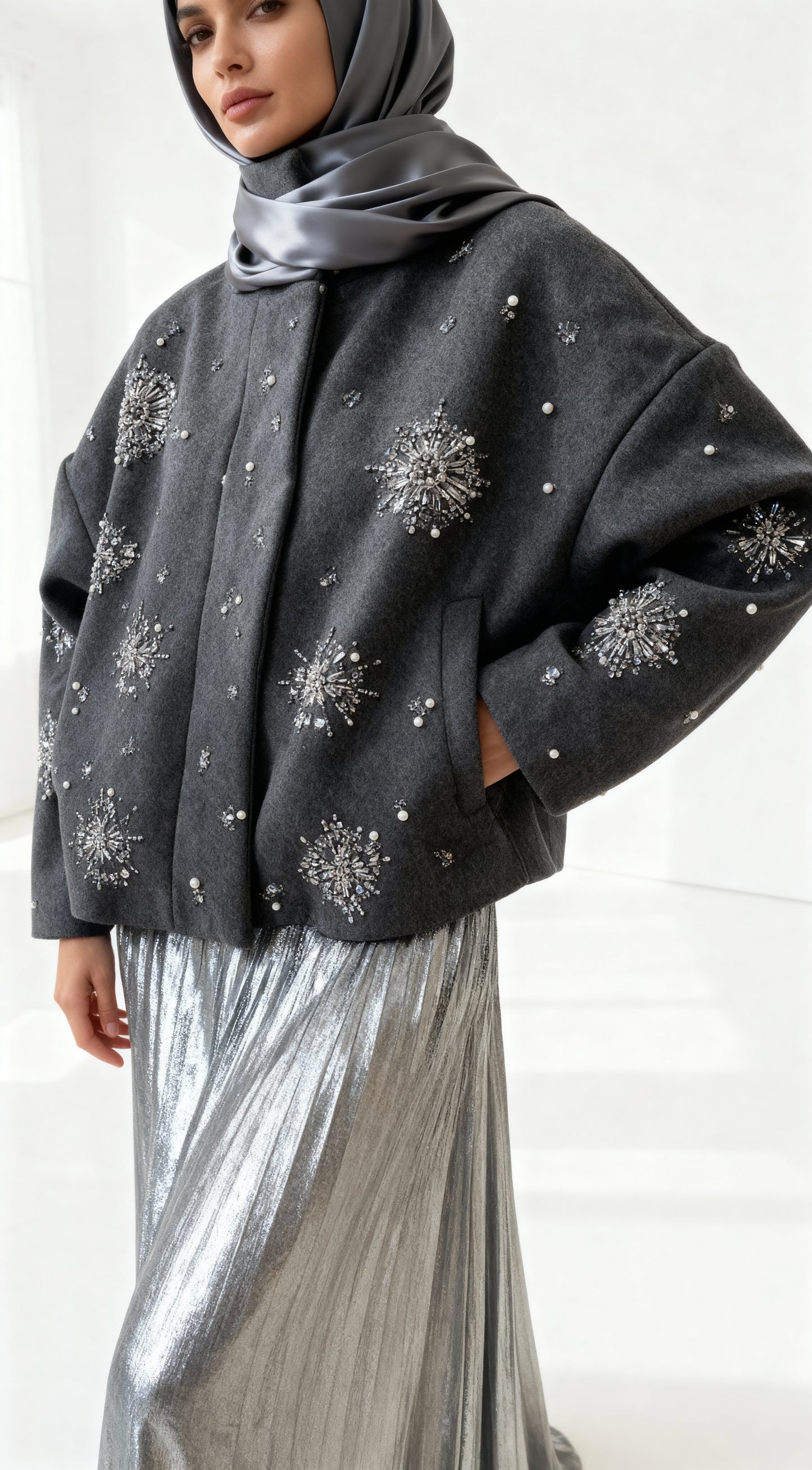 Zülal Taşlı Kaşe Ceket