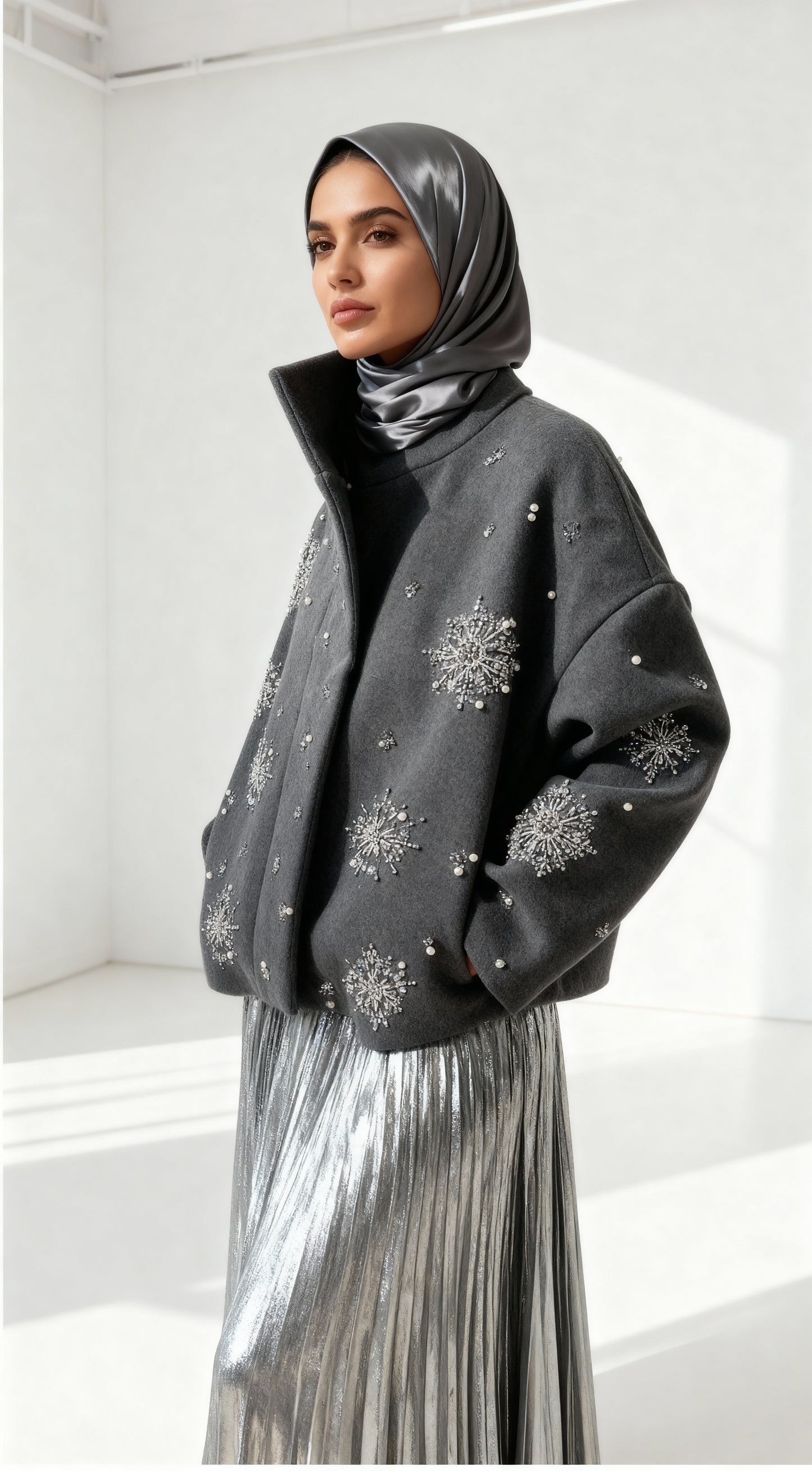 Zülal Taşlı Kaşe Ceket